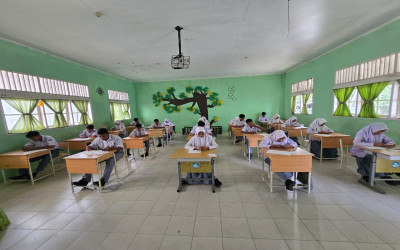 SMAN 1 Meureubo kembali menggelar try out Tahap Pertama Ujian Tulis Berbasis Komputer (UTBK)